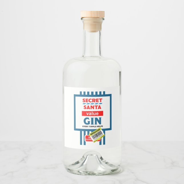 Etiqueta de Gin Novelty Natal (Frente)