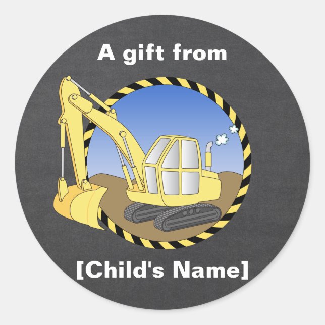 Etiqueta de Gosídeo do Digger de Construção (Frente)