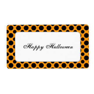 Etiqueta de Halloween Personalizada de Bolinhas Ne