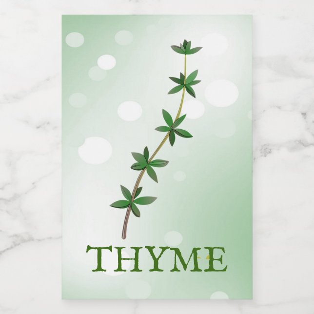Etiqueta de Herbos Thyme (Rótulo Único)