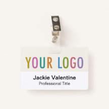 Etiqueta de ID de trabalho do Crachá de nome PVC E