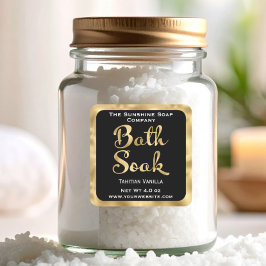 Etiqueta de impregnação de banho preto e dourado