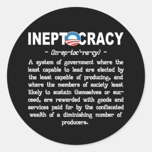 Etiqueta de Ineptocracy da administração de Obam