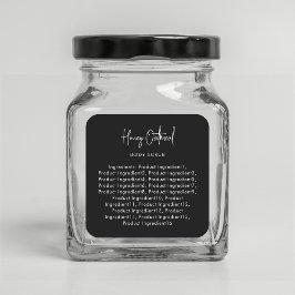 Etiqueta de Ingredientes Minimalistas de Script de