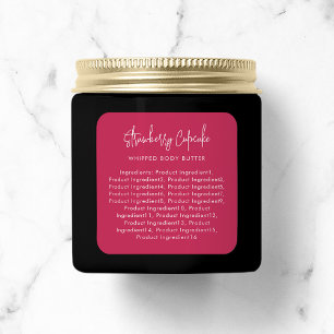 Etiqueta de Ingredientes Minimalistas de Script de