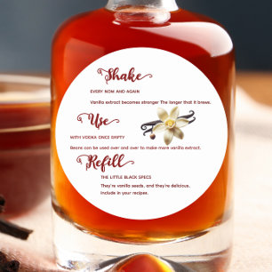 Etiqueta de Instruções de Extrato de Vanilla Flor