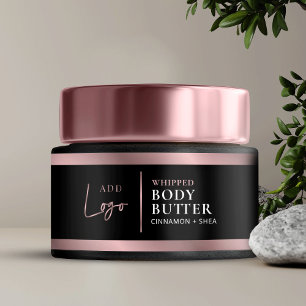 Etiqueta de Jar Cosmética para Logotipo Preto e Ro