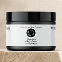 Etiqueta de Jar Cosmético à Prova de Água Branca c