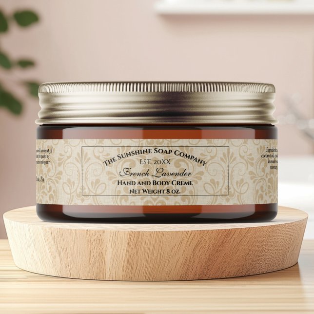 Etiqueta de Jar Cosméticos do Estilo de Papel Line (Criador carregado)