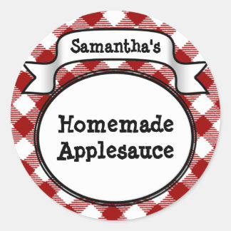 Etiqueta de Jar de Canning de Apple/Applesausa Ver
