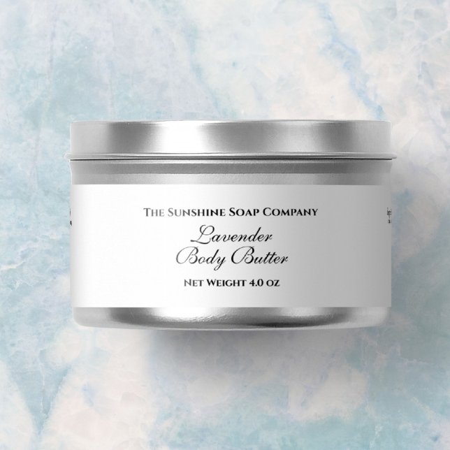 Etiqueta de Jar de Cosméticos Brancos Básicos 1" x (Criador carregado)
