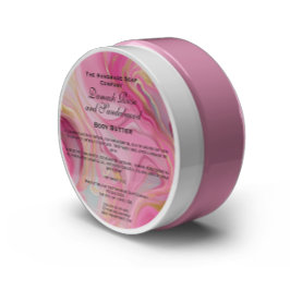 Etiqueta de Jar de Cosméticos Dourados e Rosa