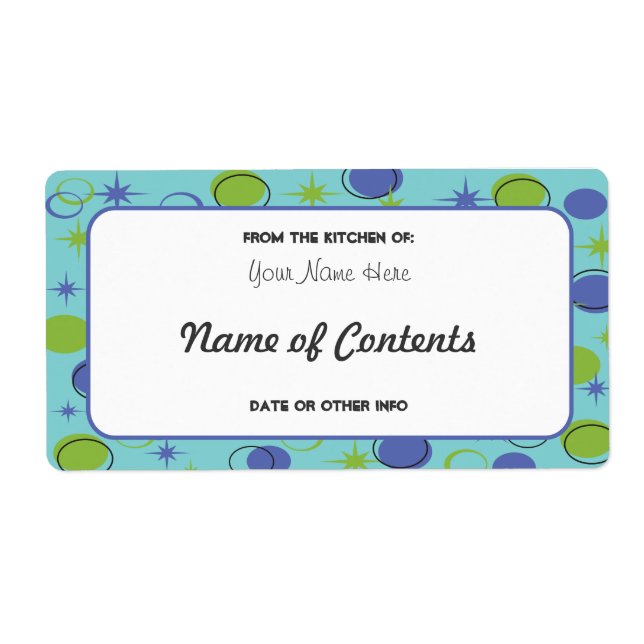 Etiqueta de Jar de Panela Moderna do Século Médio (Frente)