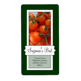 Etiqueta de Jar de Triagem Personalizada, Tomate
