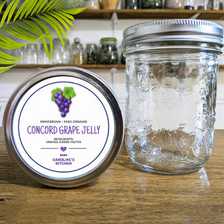 Etiqueta de Jar de Tripulação de Uvas
