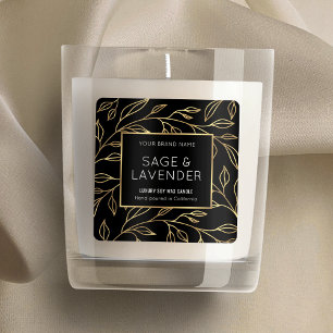 Etiqueta de Jar do Produto Chic Floral Dourado e P