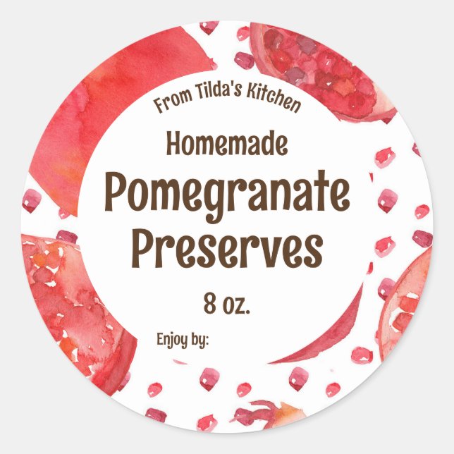 Etiqueta de Jar Preserva de Fruta Romana (Frente)