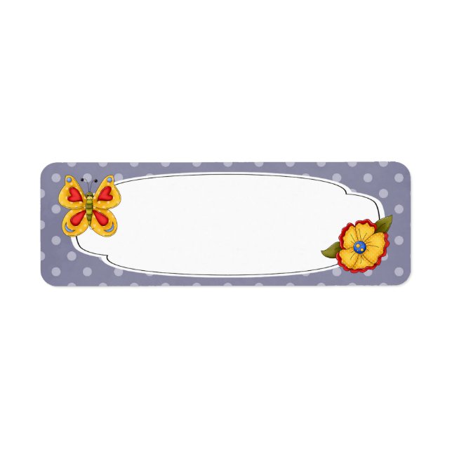 Etiqueta de Jardim de Borboleta (Frente)