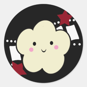 Etiqueta de Kawaii da pipoca do filme do KRW