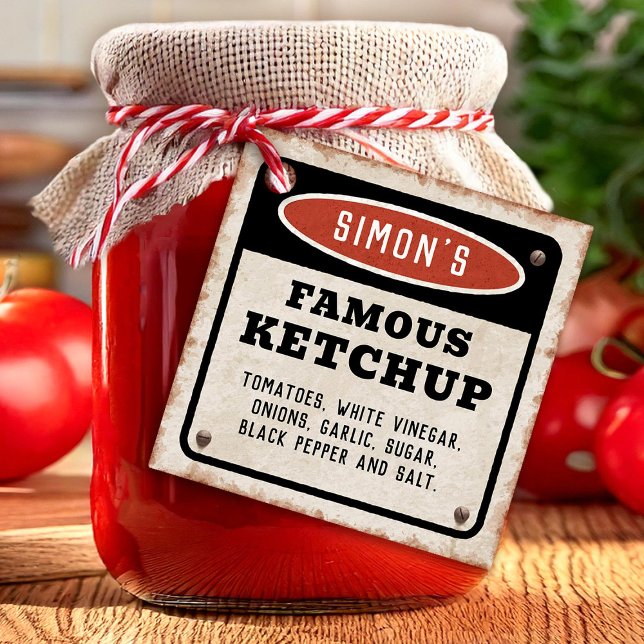Etiqueta de ketchup de tomate enferrujada (Criador carregado)