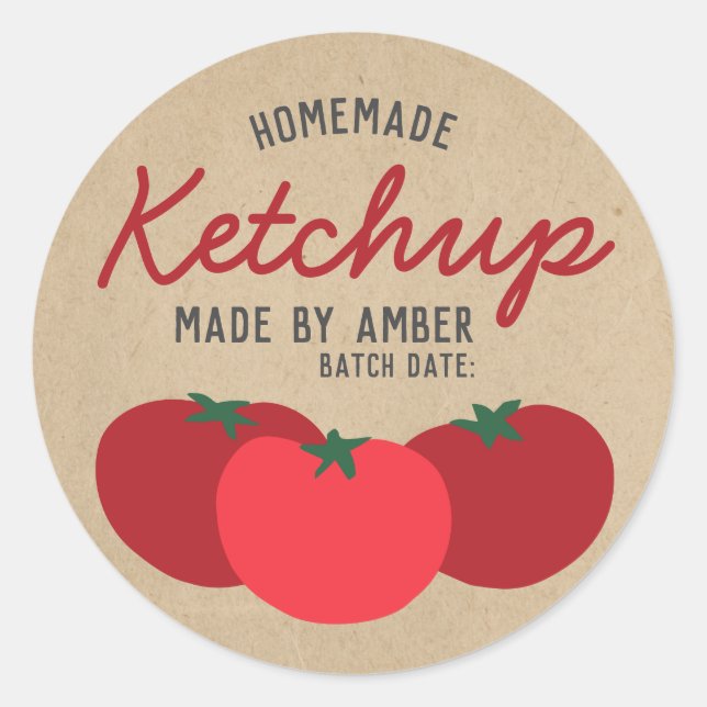 Etiqueta de Ketchup Homemade (Frente)