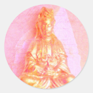 Etiqueta de Kwan Yin do Rosa-Ouro