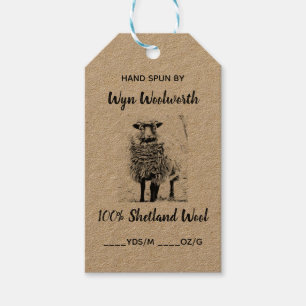 Etiqueta de Lã Shetland com Fotografia Editável
