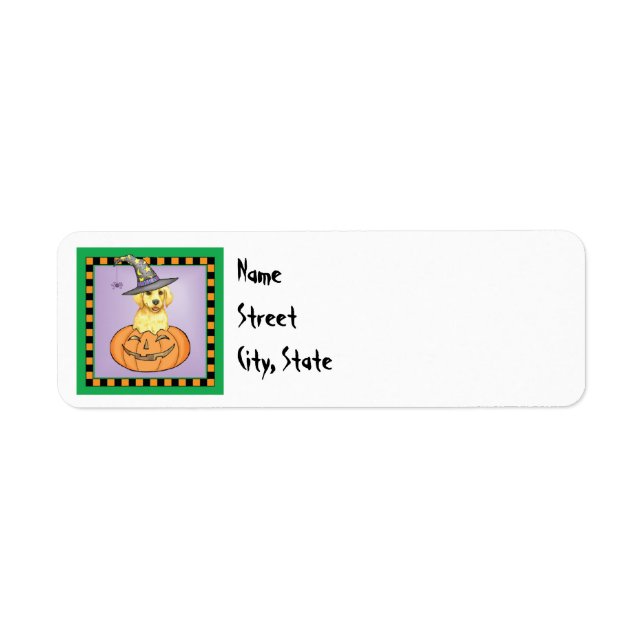 Etiqueta de Laboratório Amarelo do Halloween (Frente)
