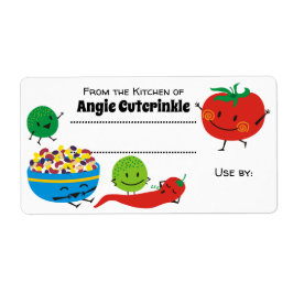 Etiqueta de latão de salsa comida mexicana