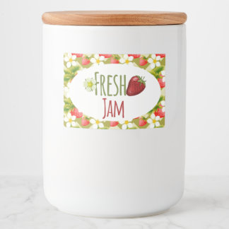 Etiqueta de latas de conserva de morango