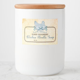 etiqueta de latas de galinha de casserole