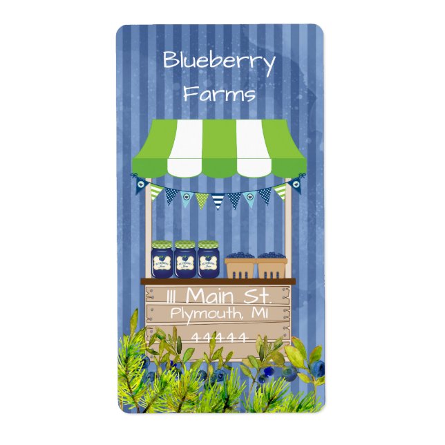 Etiqueta de latas de mirtilo (Frente)