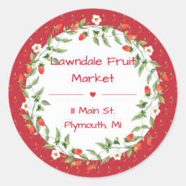 Etiqueta de latas de morango