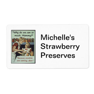 Etiqueta de latas de zombie