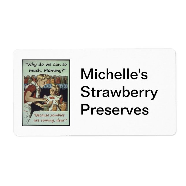 Etiqueta de latas de zombie (Frente)