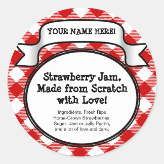 Etiqueta de latas personalizadas/tampas, Gingham v