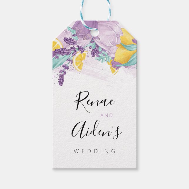 etiqueta de lavanda e de limão, etiqueta de chá de (Frente)