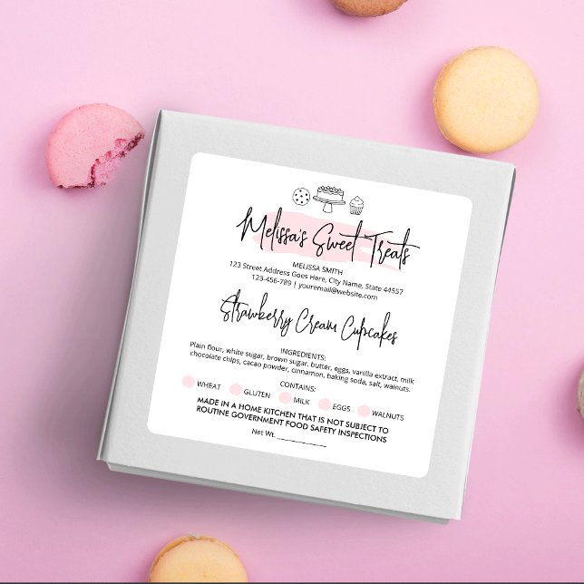 Etiqueta de Lei de Algodão - Home Bakery Ingredien (Criador carregado)