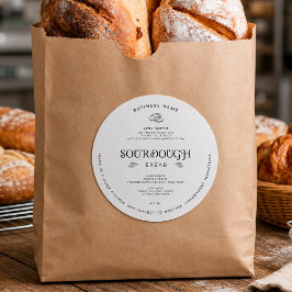 Etiqueta de Lei de Chalé Moderno para Pão de Ferme