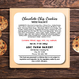 Etiqueta de Lei de Comida de Cottage NEBRASKA