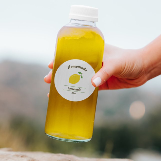 Etiqueta de Lemon para Lemonade Homemade ou Emperr (Lemon Label Sticker for Homemade Lemonade or Jam)