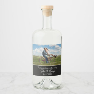 Etiqueta de Licor de Foto Personalizado Mínimo
