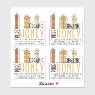 Etiqueta de Limpeza de Mel Orgânico Pura e Mini Co