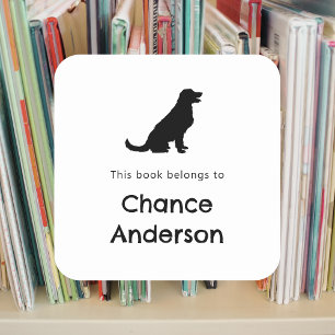 Etiqueta de livraria do ouro Retriever