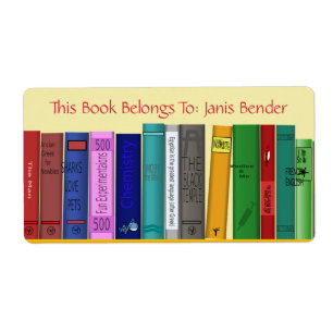 Etiqueta de Livro com Livros