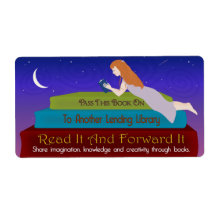 Etiqueta de Livros de Biblioteca de Empréstimos