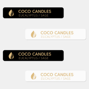 Etiqueta de logotipo de velas finas