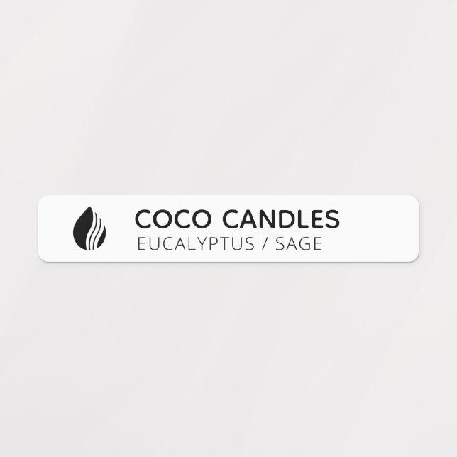 Etiqueta de logotipo de velas finas (Design 1)