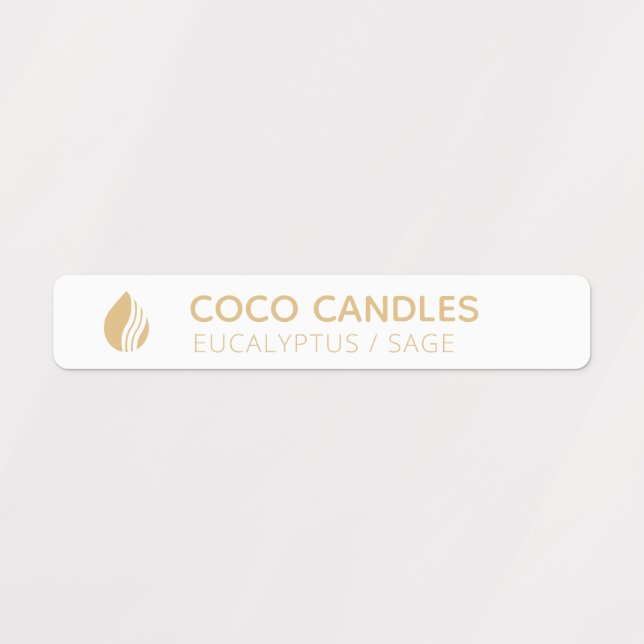 Etiqueta de logotipo de velas finas (Design 1)