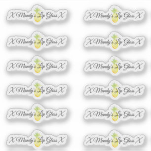 Etiqueta de logotipo para empacotamento de lábios